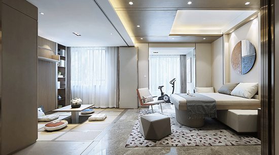 75㎡新中式小戶型暗藏玄機(jī)，客廳、茶室秒變臥室？這個(gè)設(shè)計(jì)火了！