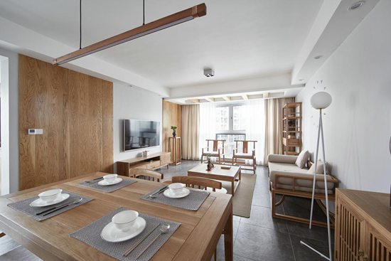 標(biāo)題一：130m2新中式風(fēng)格，東方禪意，不期而遇